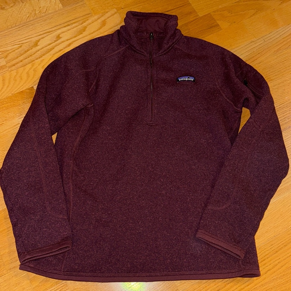 Maroon Patagonia 1/4 zip sweatshirt - women’s large
